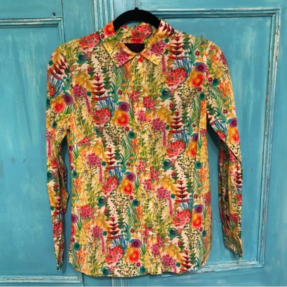 J crew floral shirt